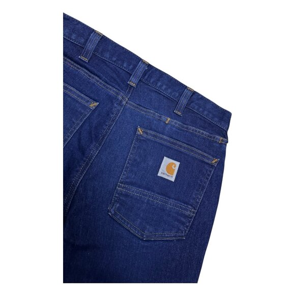 CARHARTT Straight Fit Dark Wash Casual Work Denim Pants Jeans Mens 30x32 - Picture 2 of 7